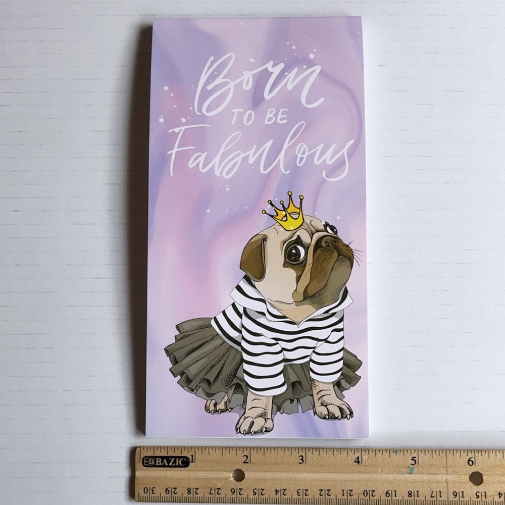 Born to be fabulous princess pug writing pad - Picture 6 of 6